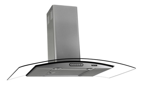 Exaustor Depurador de Cozinha Terim Vidro Curvo aço inoxidável de parede 80cm x 5cm x 45cm inox 110V