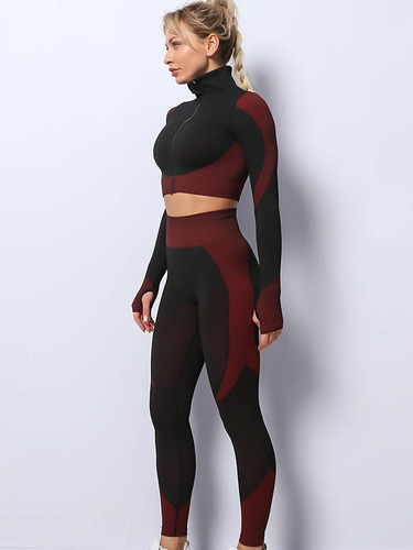 Conjunto Deportivo Irun Mujer Set Calza + Campera + Top