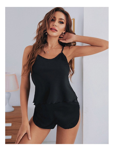 Conjunto De Pijama Casual De Dos Piezas De Verano Para Mujer