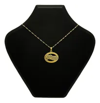 Comprar Cadena Y Dije Notas Musicales Pentragrama Clave Sol Oro 18k Amarillo 45 Cm