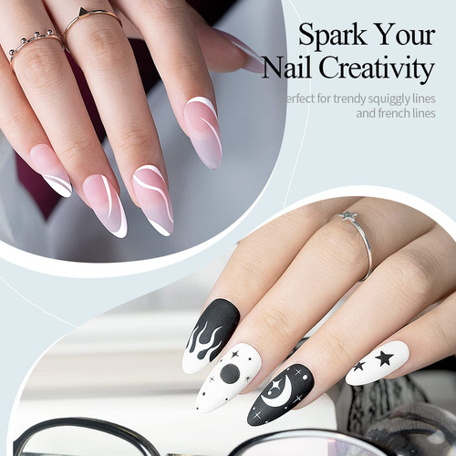 Rarjsm Esmalte De Uñas De Gel Pintado De Color Blanco, 1 Bot