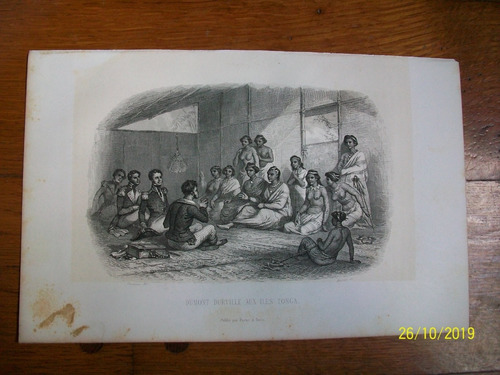 Polinesia  Natives Et Dumont Durville  Grabado Paris 1859 