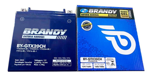 Bateria Brandy Gel Gtx20ch Suzuki Intruder Lc 1500 98 À 01