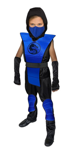 Disfraz Sub Zero Mortal Kombat Scorpio Niño Ninja Cubrebocas