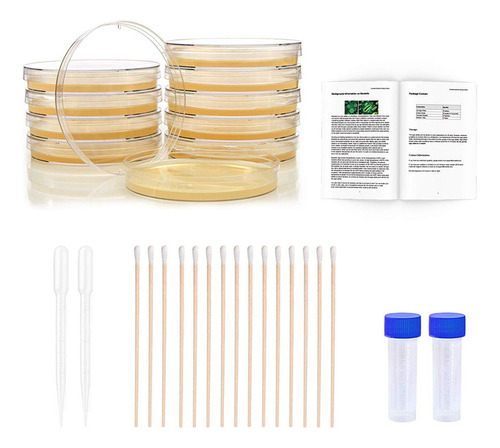 Kit De Ciencia De Bacterias Placas De Petri Con Agar E Hisop