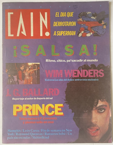 Caín Revista Nº 6 Actualidad Música Wenders Prince 1988, E3