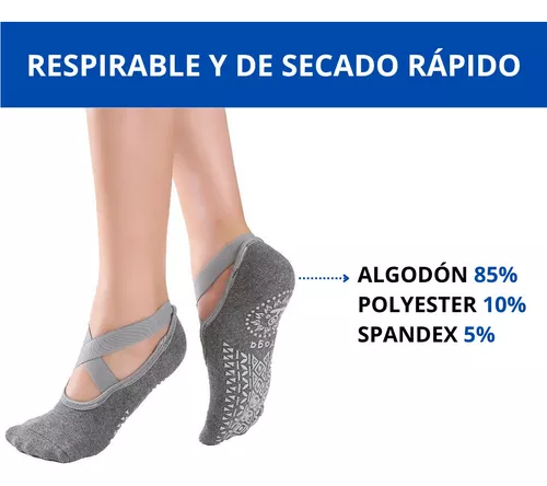 Calcetines Yoga Pilates Antideslizantes 3 Pares ER