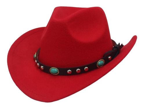 Unisex Panama Cowgirl Hat Wide Brim Classic Suede Para Mujer