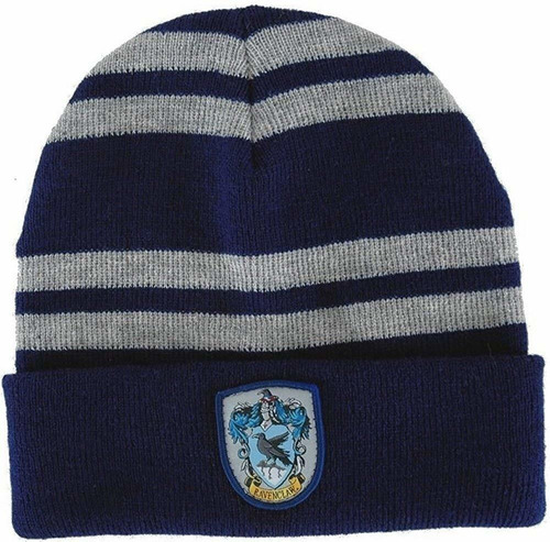 Gorro Tejido Color Azul Con Logo De Ravenclaw Harry Potter