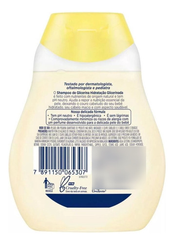 Kit 3 Shampoos Hidratação Glicerinada Dove Baby Frasco 200ml