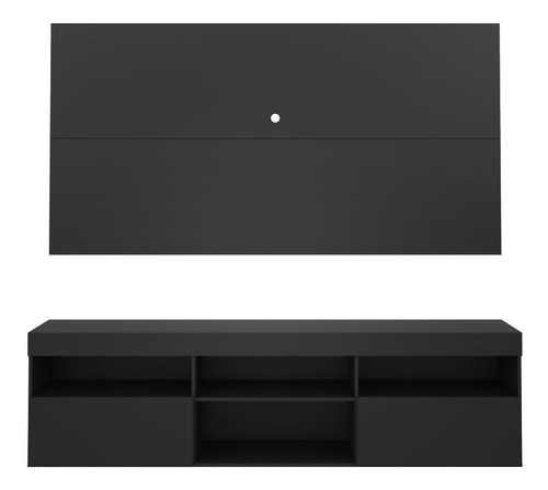 Imagen 3 de 5 de Rack Con Panel California Para Tv Hasta De 65 Pulgadas Negro