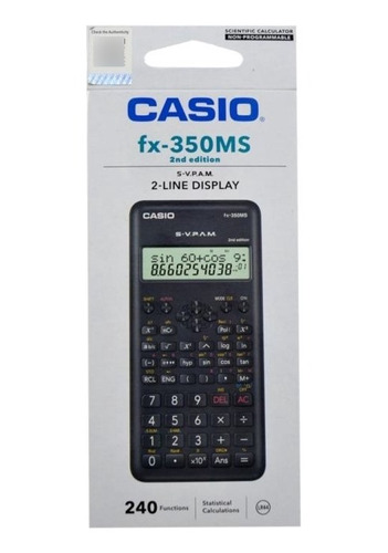 Calculadora Casio Cientifica Fx-350 Ms Negro