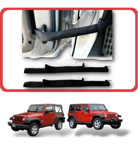 Par Straps Correas De Puerta Jeep Wrangler Jk 07-18