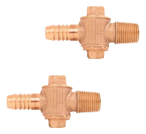 Válvula De Inserción Bronce Rosca Ntp 13mm Y Espiga - 2 Pzas