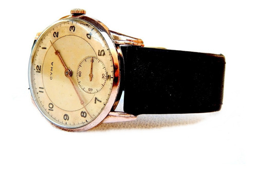 Reloj Cyma Vintage 38mm Funcionando 1940c Micronado Oro