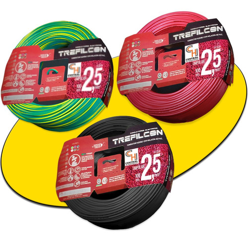 Pack 3 Rollos Cable Electrico Certificado Trefilcon 2 5 Mm 