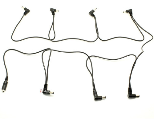 Kit Fonte Pedal 9v 2a + Cabo Extensor Para 7 Pedais