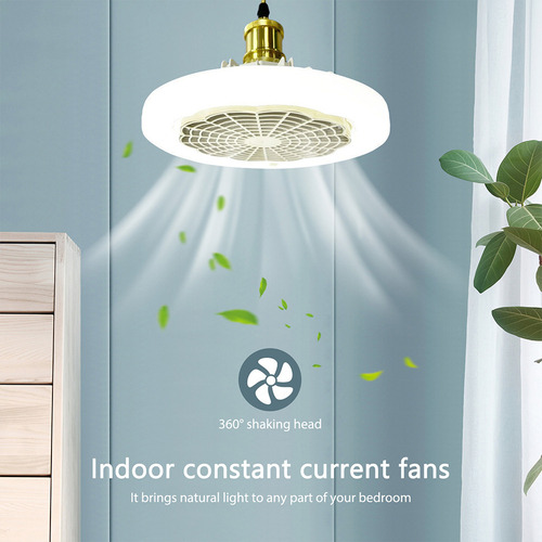 Luz Led De Ventilador E27 A02 Con Control Remoto