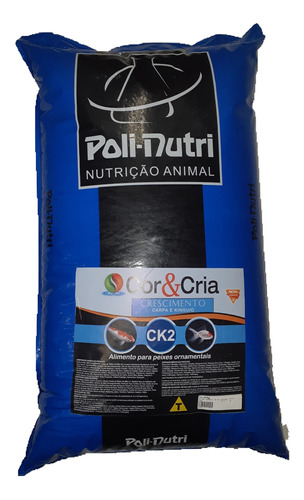 Ração Ck2 Poli-nutri Cor&cria Para Peixe Carpa Em Fase De Crescimento