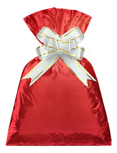 100 Unidades - Saco De Presente 20x29cm Vermelho Pérola