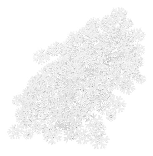 Copos De Nieve Navideños En Rodajas De Madera, 200 Piezas, C