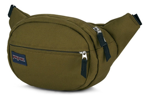 Cangurera De Jansport Fifth Avenue Color Verde Diseño De La Tela Liso