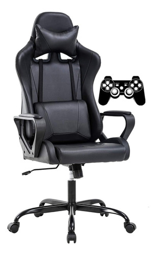 Silla Gamer Con Soporte Lumbar Black Game Chair Bstophkl