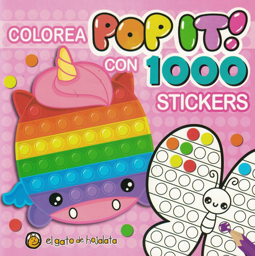 Unicornio Pop It - Colorea C 650 Stickers María José Pingray