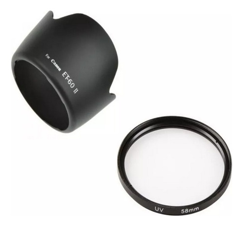 Parasol Et60ii + Filtro Uv 58mm Para Lentes Canon Efs