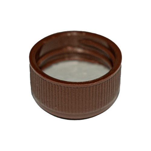 25 Envase Botella 30 Ml Plastico Tapa Liner Cafe Ambar Mate