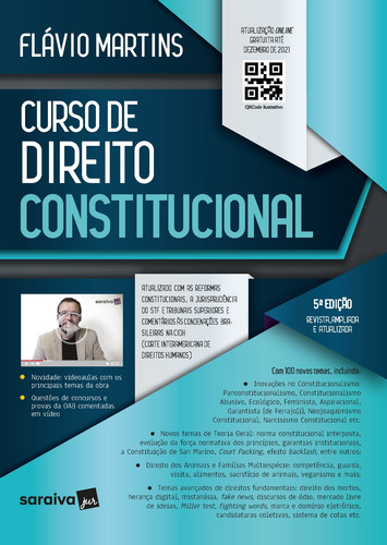 Curso de Direito Constitucional, de Martins, Flávio. Editorial Saraiva Educação S. A., capa mole em português, 2021