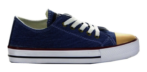 Imagen 2 de 5 de Zapatilla Con Puntera De Jeans Mujer Baja Lona Star 35al40