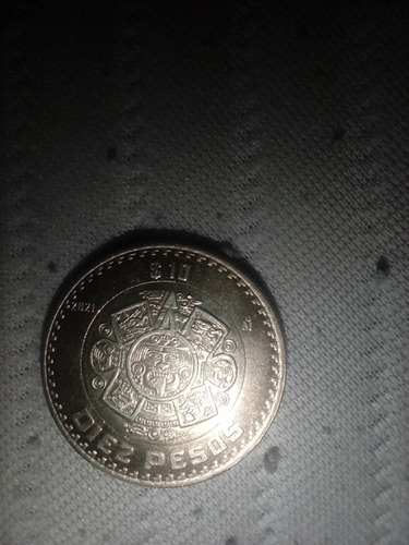 Moneda De 10 Pesos Dorada
