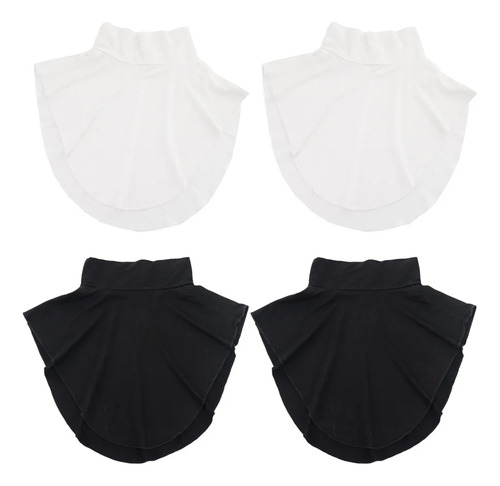 4x Mujeres Islámicas Cuello Falso Cuello Alto Top Simple