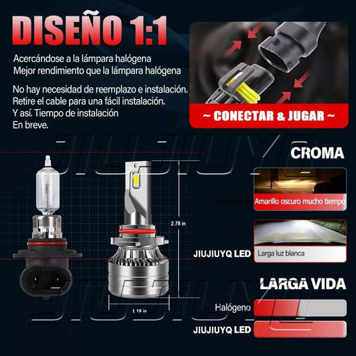 Kit De Faros Led 40000lm Para 2007-2010 Chrysler Sebring