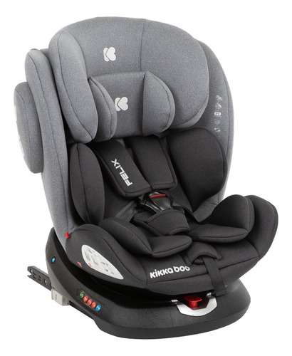 Butaca infantil para auto KikkaBoo Felix gris oscuro