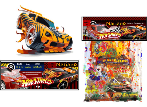 Kit Imprimible Hot Wheels 100% Editable Fiestas 2x1