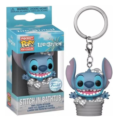 Llavero Funko Pop Keychain Stitch In Bathtub Coleccion