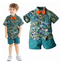Comprar Camisas Y Pantalones Cortos Moda Playa Conjuntos Bebe Niño