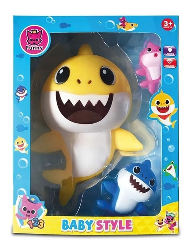 Baby Shark Con Accesorios Luz Y Cancion Pilas Incluidas