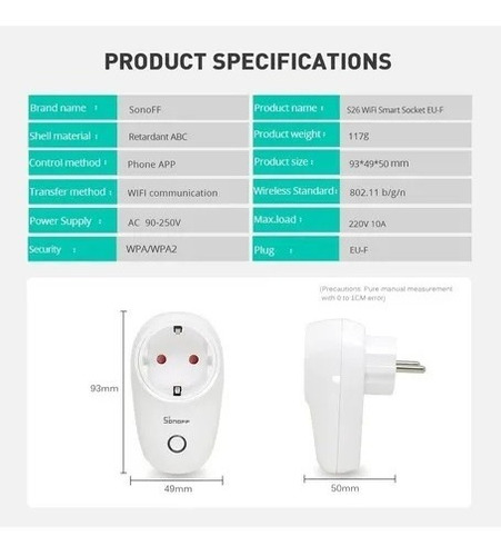 Enchufe Smart Alexa Timer Sonoff Wifi G Home Mejor Precio