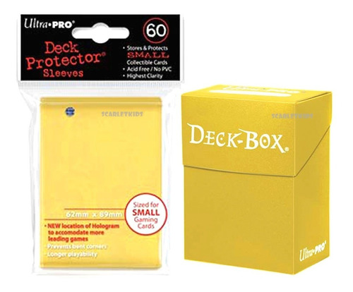 Protectores X60 + Deck Box Ultra Pro Amarillo Para Yu-gi-oh!