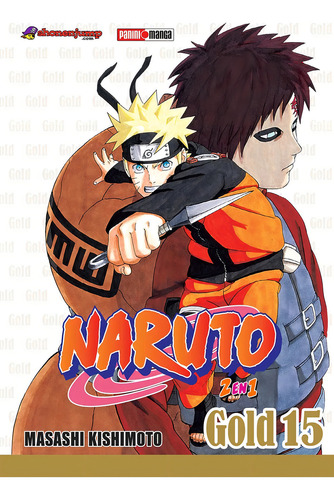 Naruto Gold Edition de Masashi Kishimoto Naruto Vol 15 Editorial Panini Tapa Blanda en Español 2023