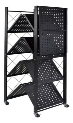 Estante Anaquel Organizador Plegable 5 Niveles Rack Metalico Color Negro