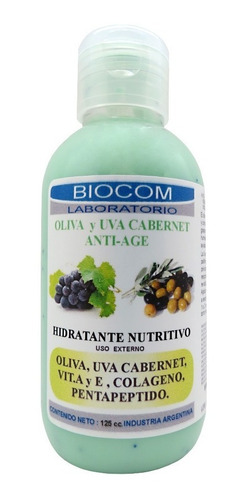 Hidratante Nutritivo Anti Age X 125 Cc Oliva Y Uva - Biocom