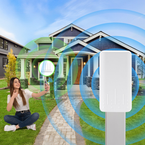 Repetidor Wifi Inalámbrico Para Exteriores, Extensor Wifi,amplificador Wlan Resistente A La Intemperie Para Exteriores, Ip65 A Prueba De Lluvia Y Polvo, 300 Mbit/s,temperatura De Trabajo -40°c A 70°c