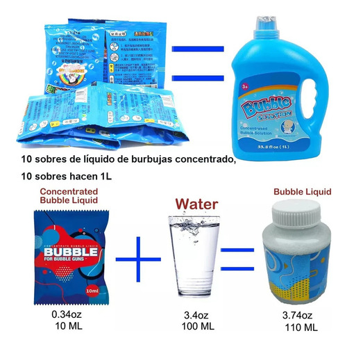 Bh Máquina De Burbujas Con Pistola De Burbujas De 23