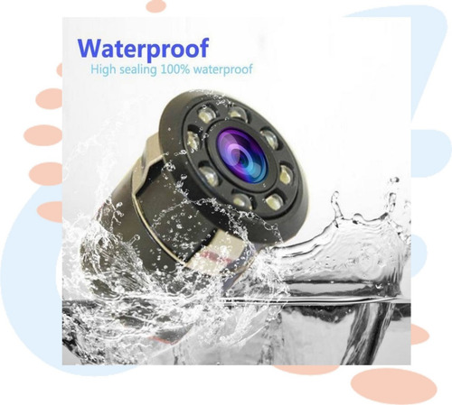 Imagen 2 de 5 de Camara De Retroceso Para Empotrar Con Vision Nocturna Led
