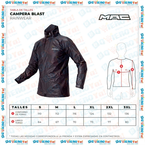 Imagen 4 de 10 de Traje Lluvia Impermeable Para Moto Mac Blast Rainsuit Agua Reflectivo