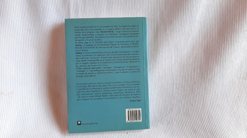 Tratado De Ateologia Fisica De La Metafisica M Onfray